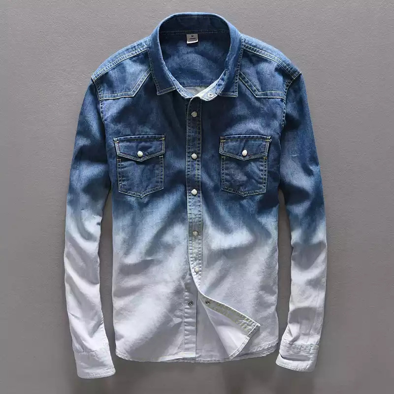 Denim Stylish Long Sleeve shirt For Men