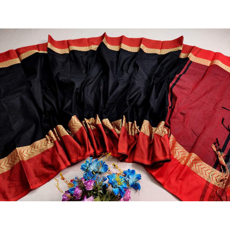 Multicolor cotton saree for women Tangail Saree