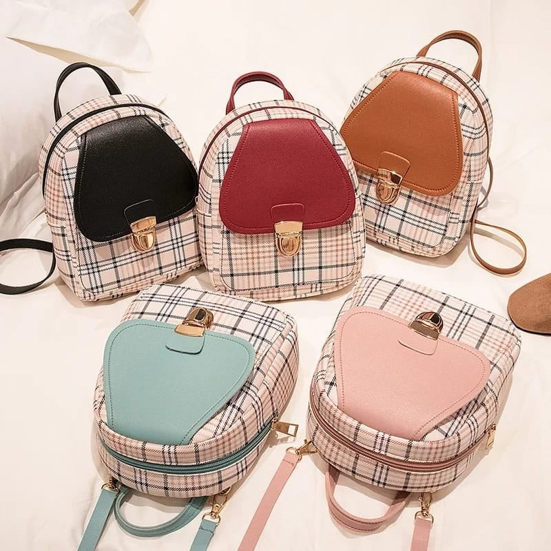 Mini Backpack Women PU Leather Shoulder Bag For Teenage Girls Kids Multi-Function Small Bagpack Female Ladies School Backpack