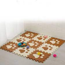 9Pcs Baby EVA Foam Puzzle Play Mat Kids Star Rugs Toys Carpet for Childrens Interlocking Exercise Floor Tiles-Maple Leaf