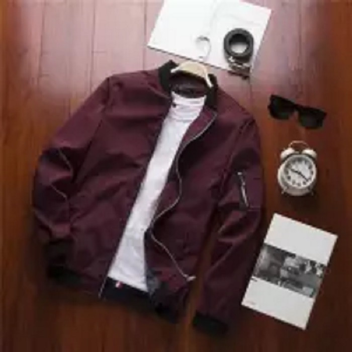 Exclusive Maroon And Black Premium Quality Jacket For men