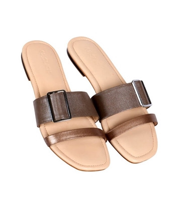 Slick Ladies Full Leather Slip On Sandal