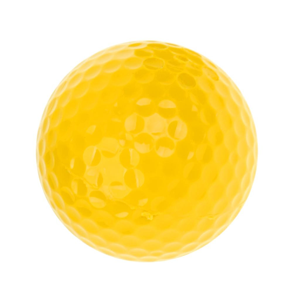 Elastic Synthetic Rubber Golf Ball Training Practice Ball Yellow 42.6mm