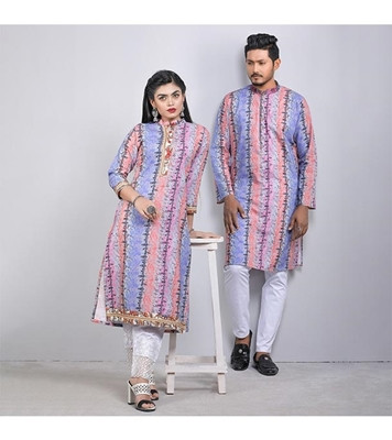 Men's & Women's Couple Panjabi & Kameez Combo