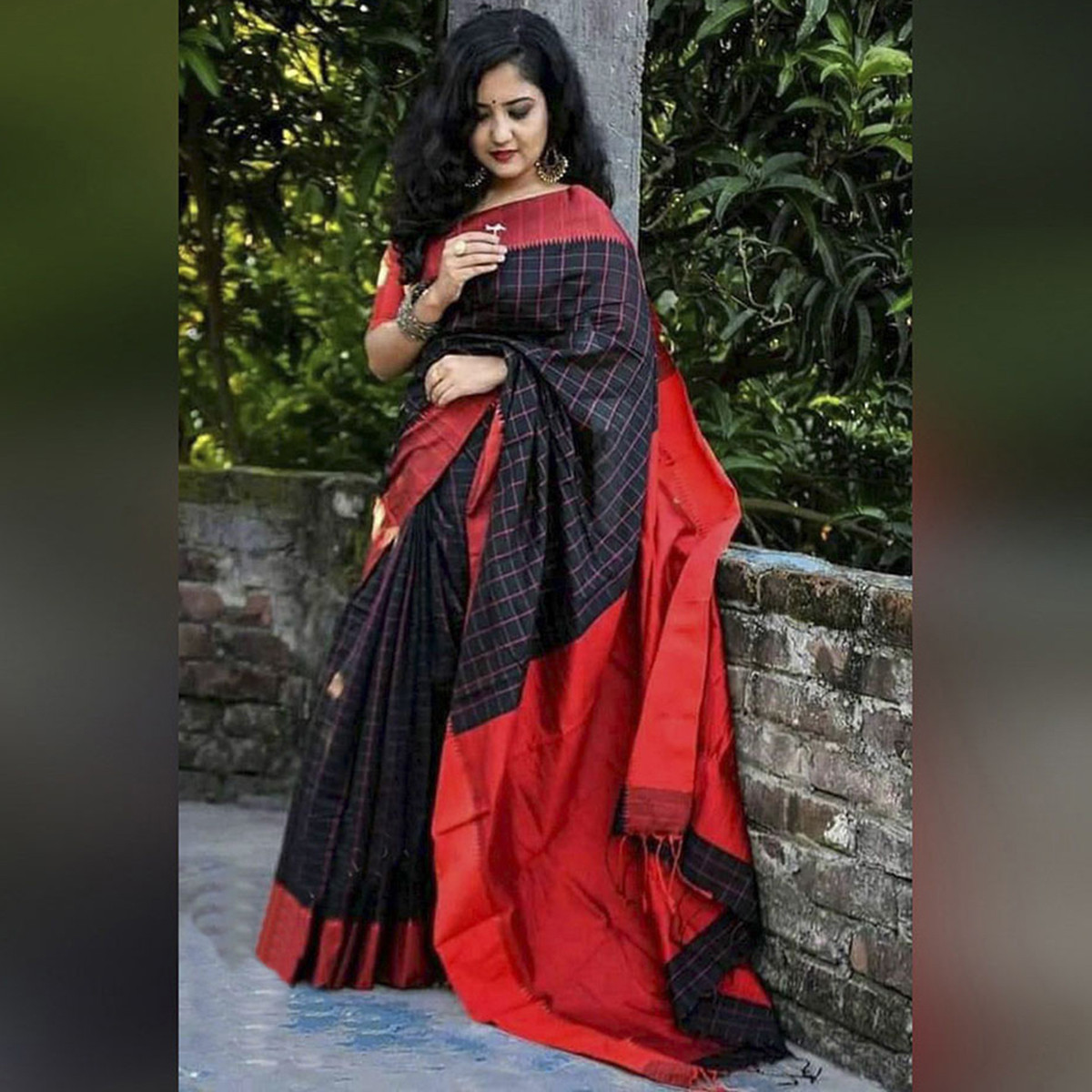 Eye Catching Collection Rich Fabrics Multicolor Dhupian Silk Check Saree For Women Without Blouse Piece