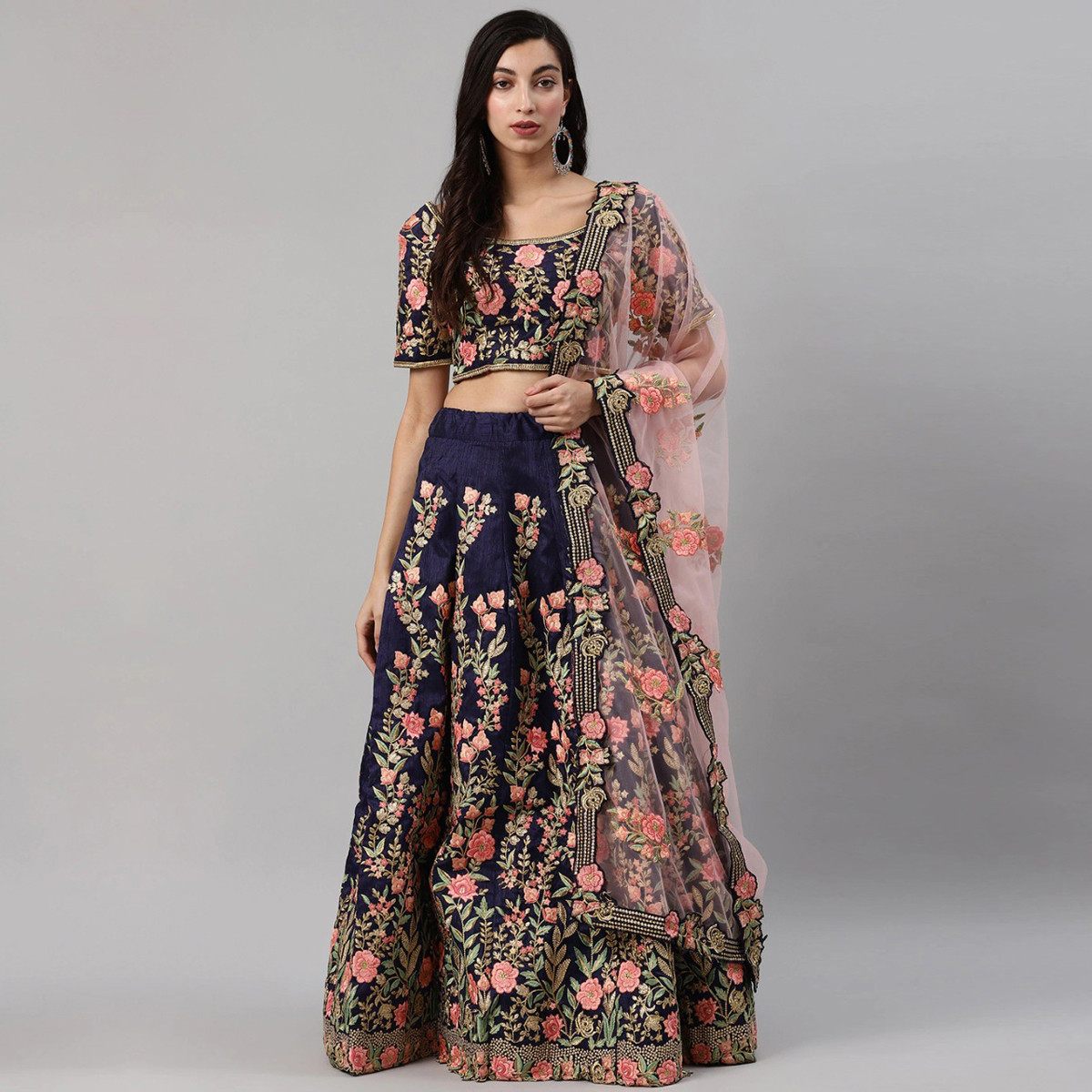 Party Gown-Semi Stiched With Weightless Georgette Heavy Soft Dress Best Quality Embroidery Work Anarkali Gown For Girl And Only Women