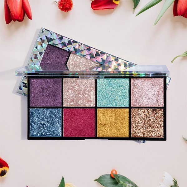 Hot Foil Pigment Eyeshadow Palette, 8 Color Eyeshadow Palette