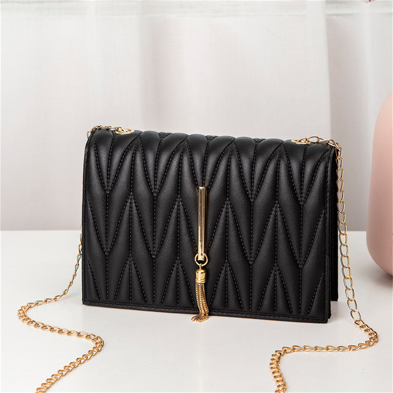 Women Trend Lingge Crossbody Bag Fashion V Pattern Lattice Small Shoulder Bag Encounter