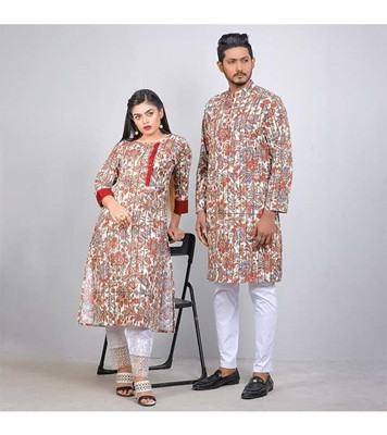 Men's & Women's Couple Panjabi & Kameez Combo