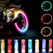 Bike Motorcycle Cycling LED 4 Color Bike Wheel Tire Light Tire Valve Dust Cap Valve Core Spoke Light