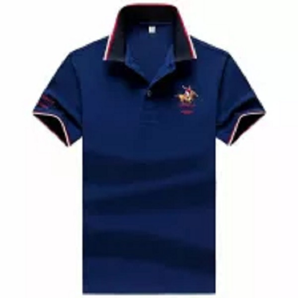 New stylist Navy Blue Cotton Polo t-Shirt For Men