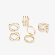 6 Pcs/Set Finger Ring Set Punk Knuckle Rings for women's fashion