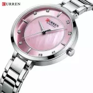 CURREN Women Fashion Watch Stainless Steel Diamond Analog Quartz Wristwatch 9051