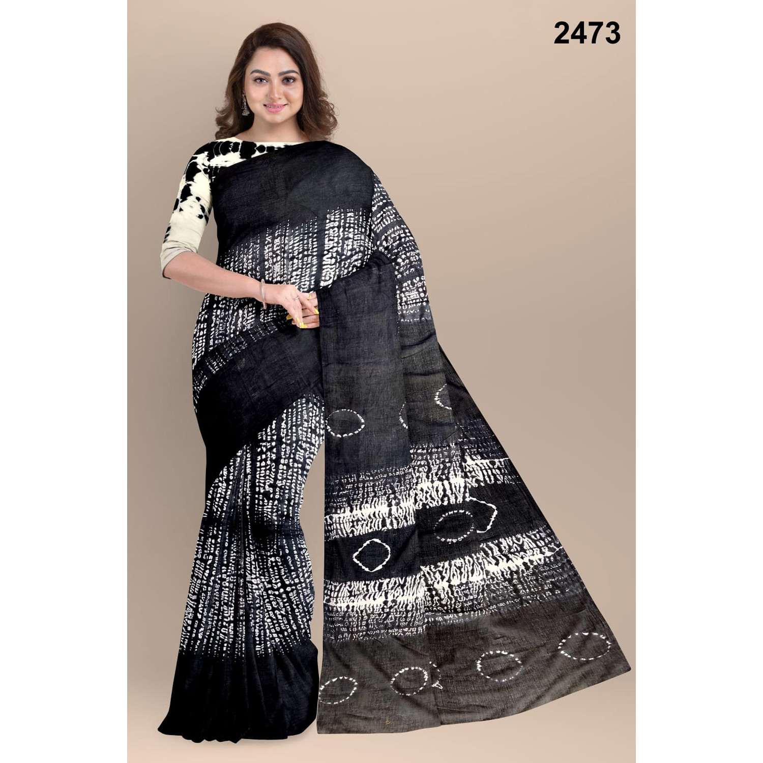 Batik Print Saree Fency Colorful Saree For women