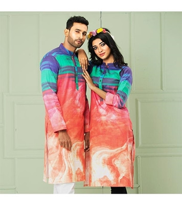 Men's & Women's Couple Panjabi & Kameez Combo