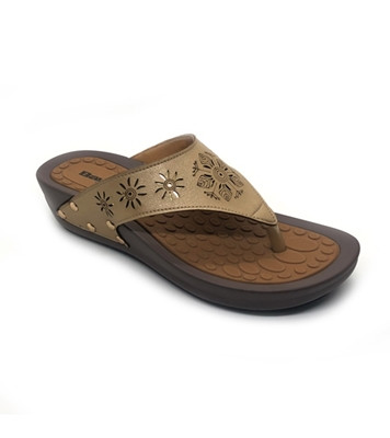 Brown Online Bay Ladies Open Flat Sandal Brown