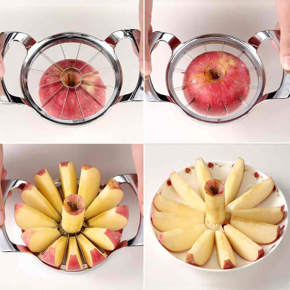 Fruit Slicer Apple Pear Cutter Stainless Steel Knife Corers Remover Chopper Peerler Divided Kitchen Tools