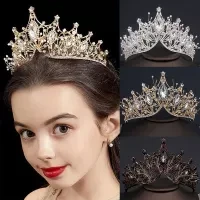 Rhinestone Crystal Bride Crown Hair Accessories for Women Wedding Birthday Gift Girl Princess Hair Jewelry