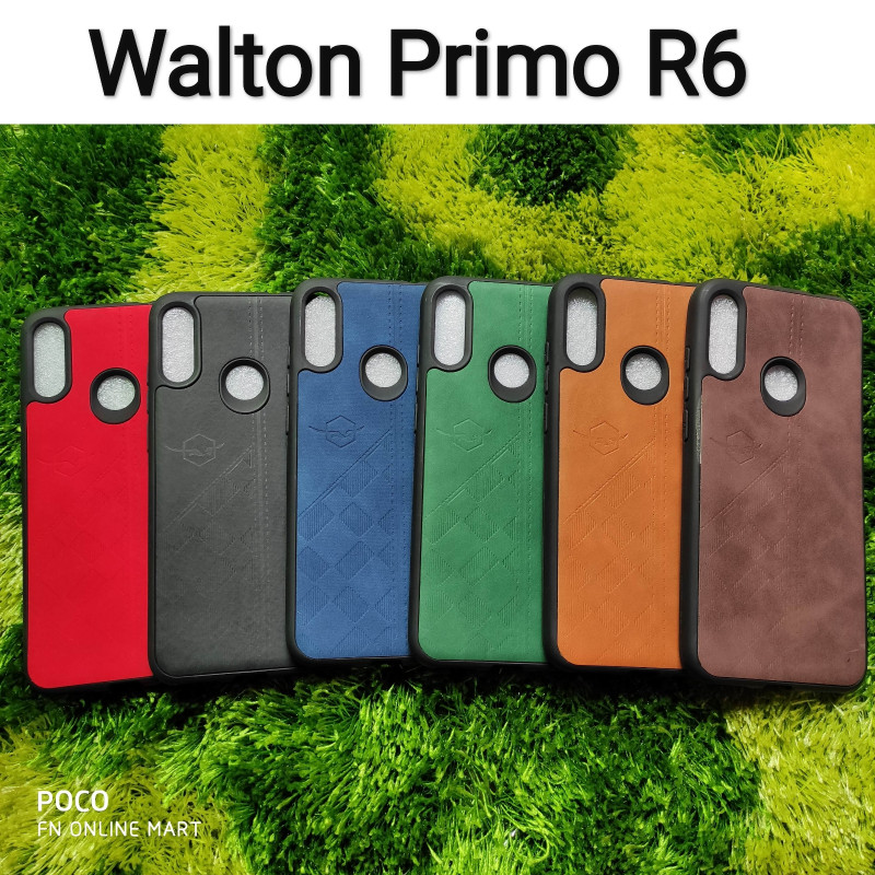 For Walton Primo R6 Leather Textured Back Cover