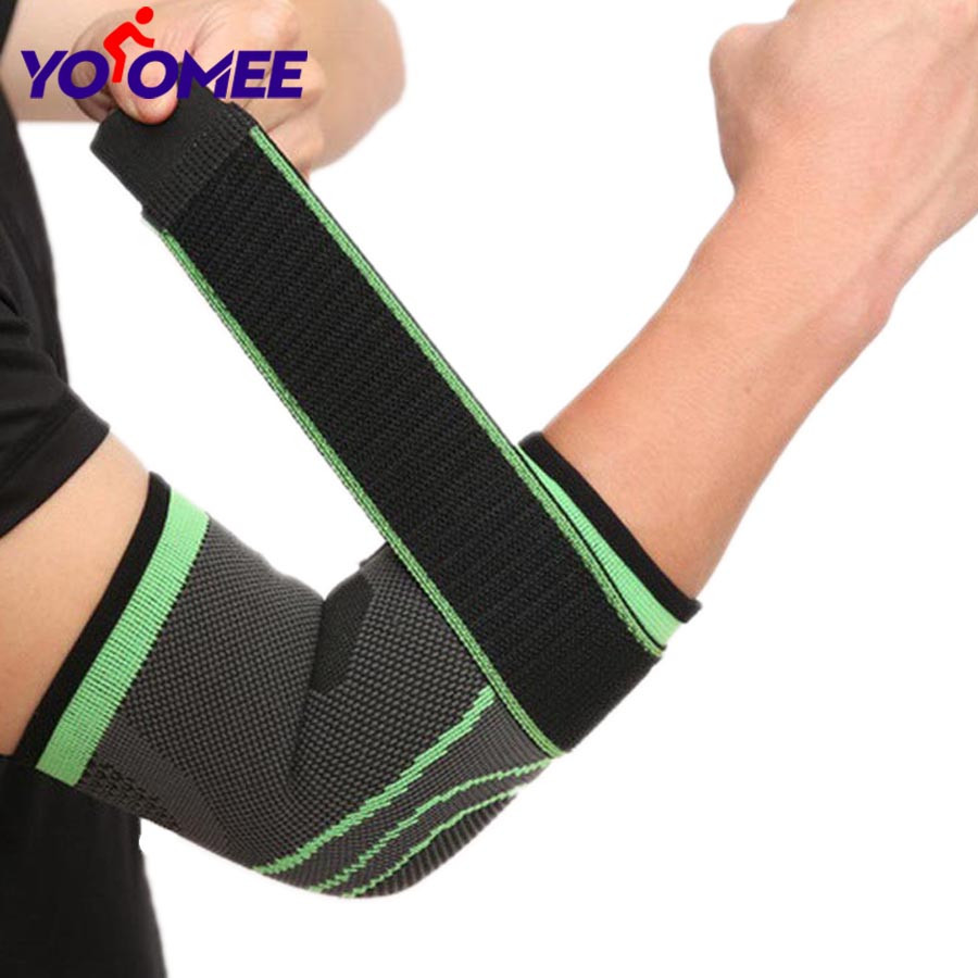 2 Pcs Elastic Sports Elbow Support Knitted Volleyball Bike Tennis Elbow Pad Basketball Arm Brace Protector Gym Fitness Accessories