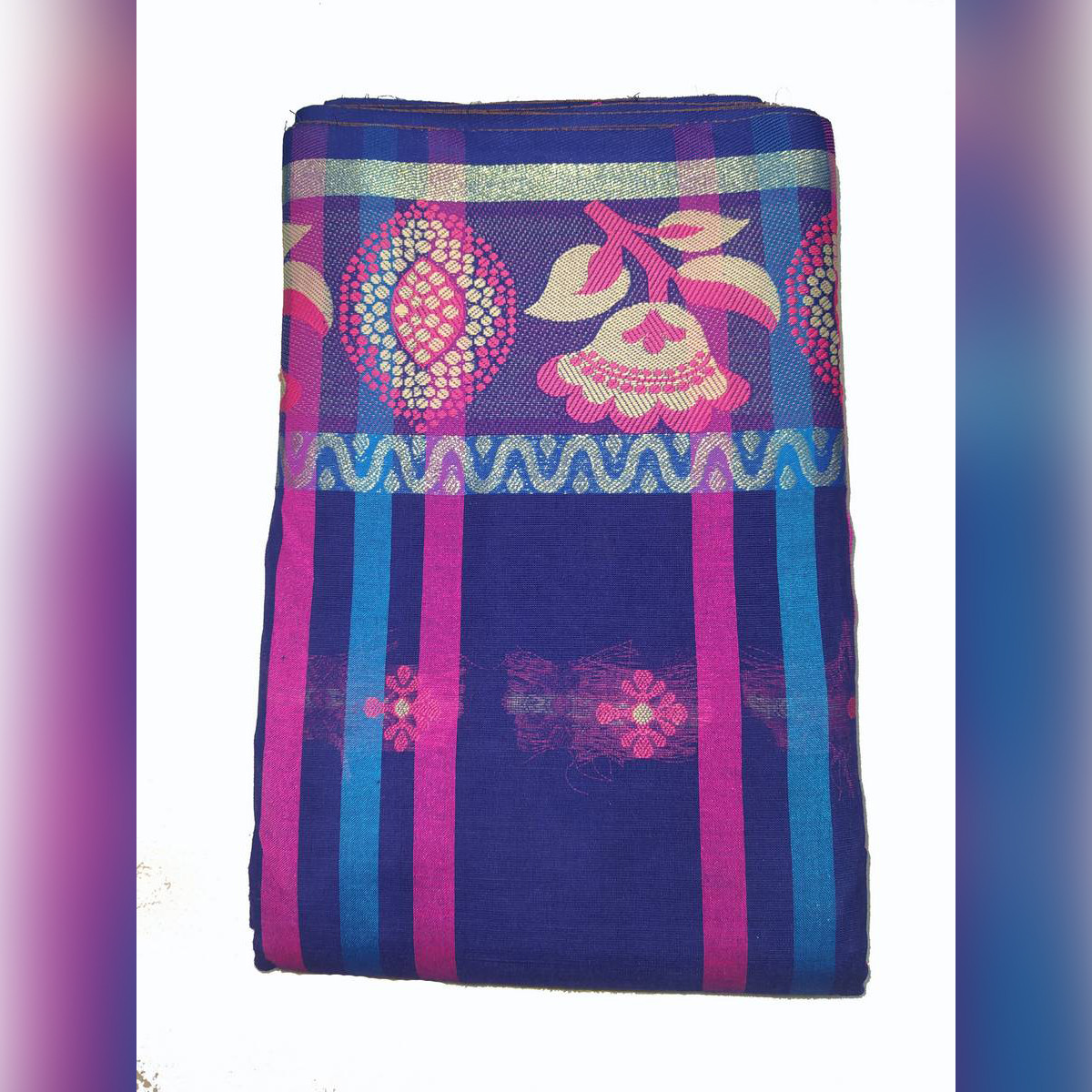 Tangail pure Suti Blue Saree টাঙ্গাইল সুতি শাড়ি বিভিন্ন রঙের