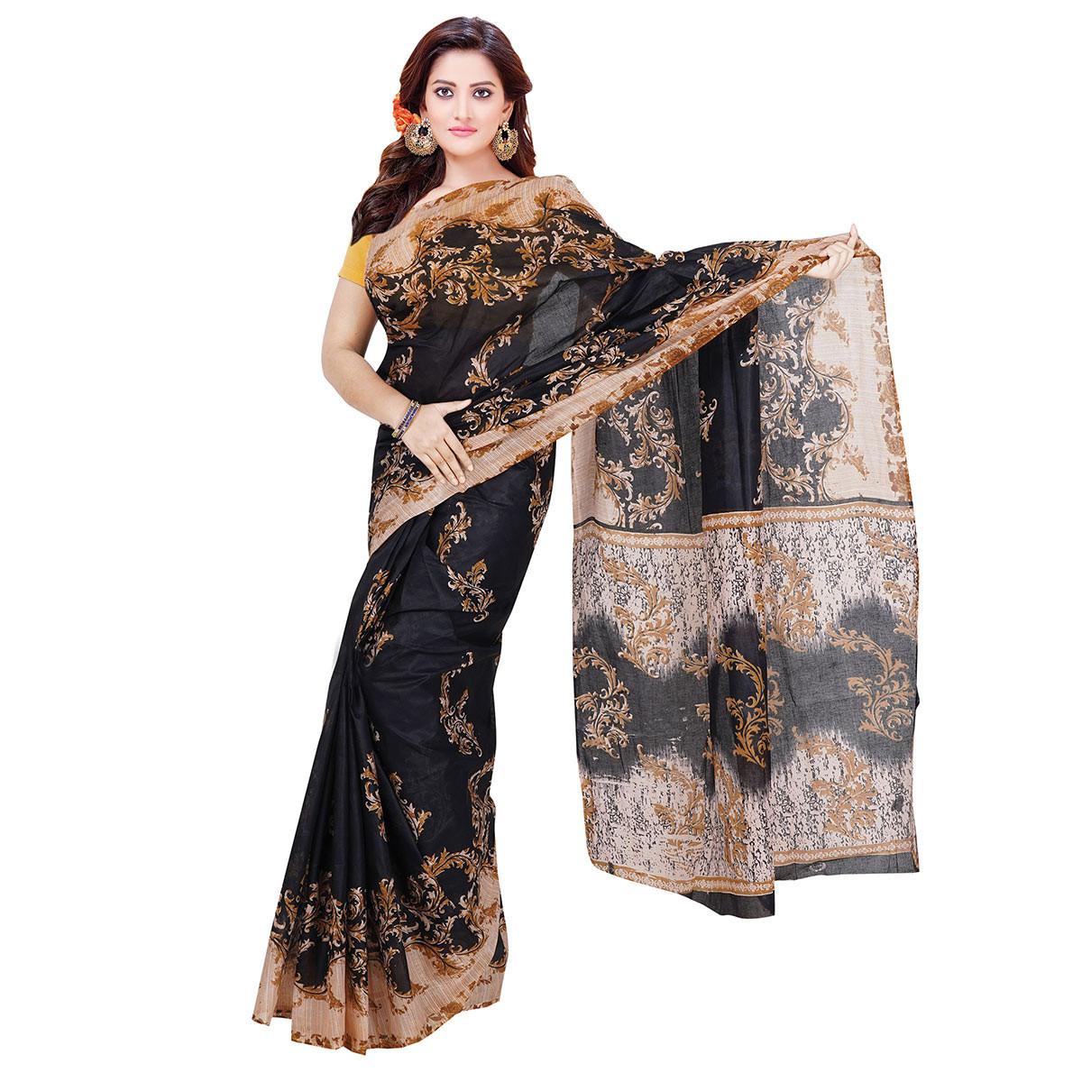 Printed Cotton Saree For Women