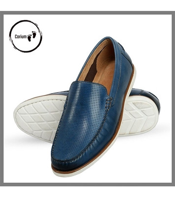 Men's Moccasin Shoe Blue