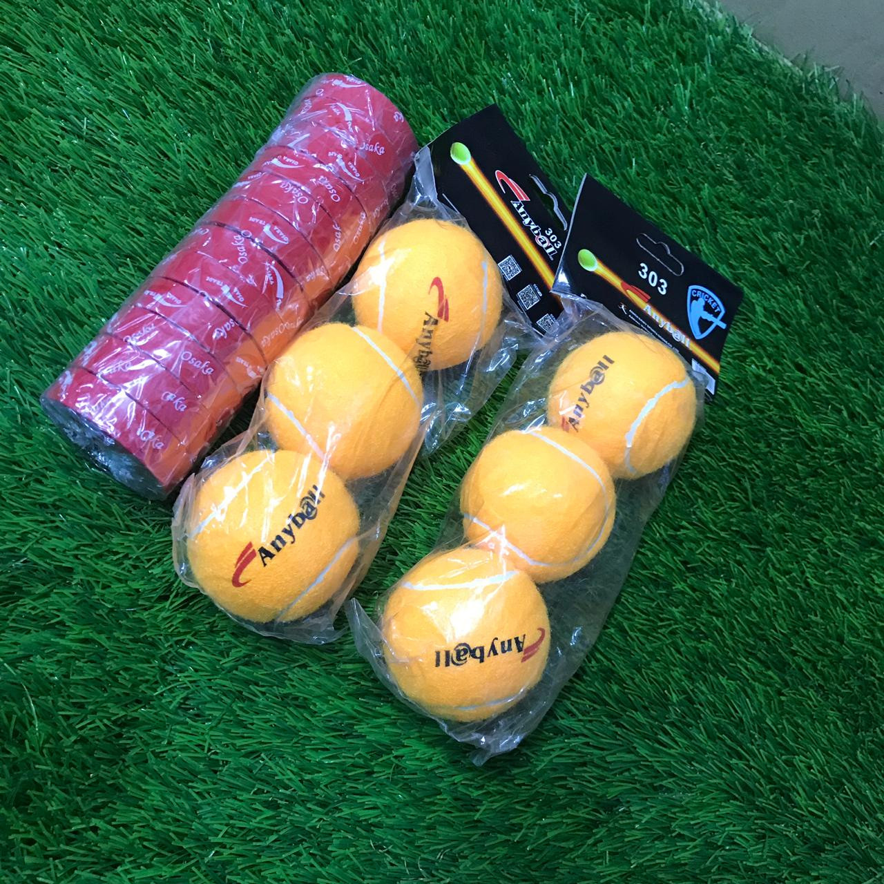 6 Pieces Tennis Ball with 12 Pieces Tape