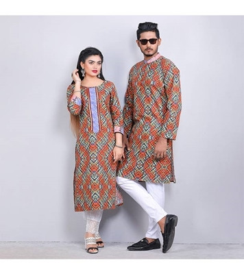 Men's & Women's Couple Panjabi & Kameez Combo