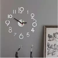 3D Acrylic Decorative Wall Clock Mirror Wall Stickers DIY Home Decoration Clocks Sticker