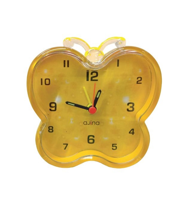 Butterfly Table Clock Small Yellow Brand: Ajina