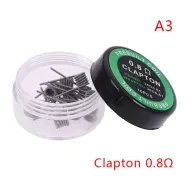 10pcs/box A1 twisted Fused Hive clapton coils premade wrap wires rda coil