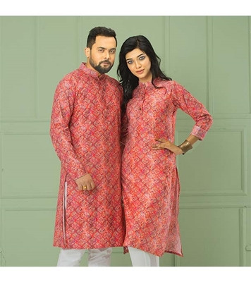 Men's & Women's Couple Panjabi & Kameez Combo