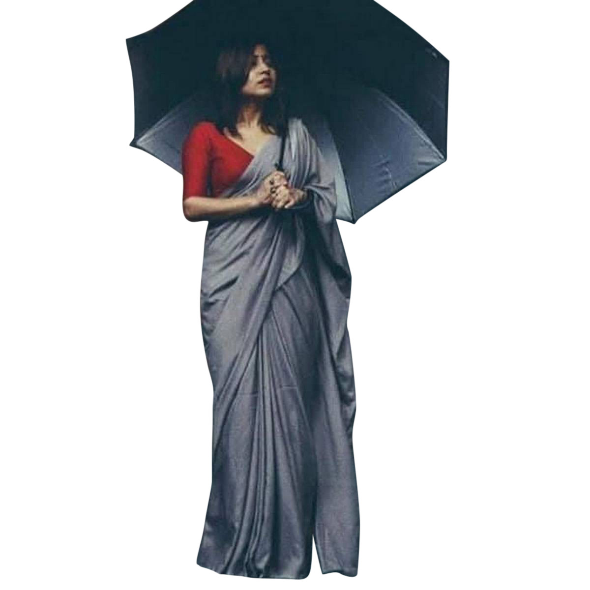 Japani Silk Exclusive Design Saree for Women - Dark Ash