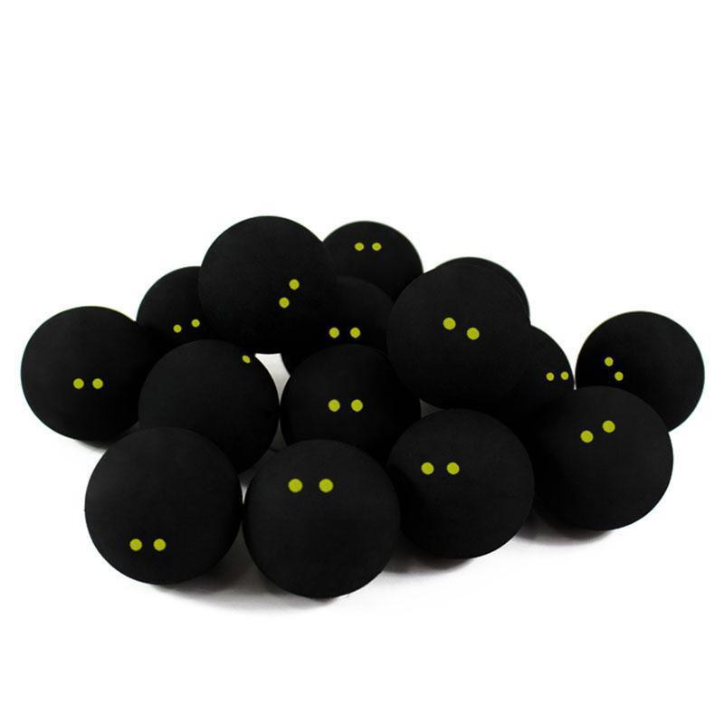 ARELENE Squash Ball Two-Yellow Dots Low Speed Sports Rubber Balls Professional Player Competition Squash(4 Pcs )