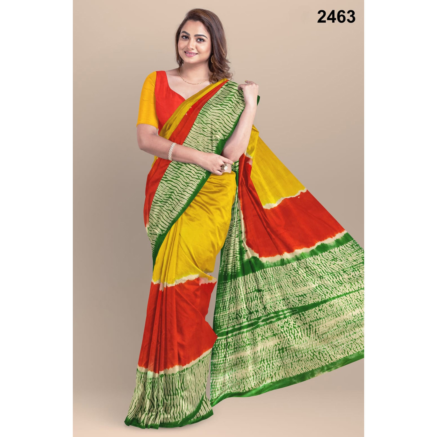 Batik Print Saree Fency Colorful Saree For women