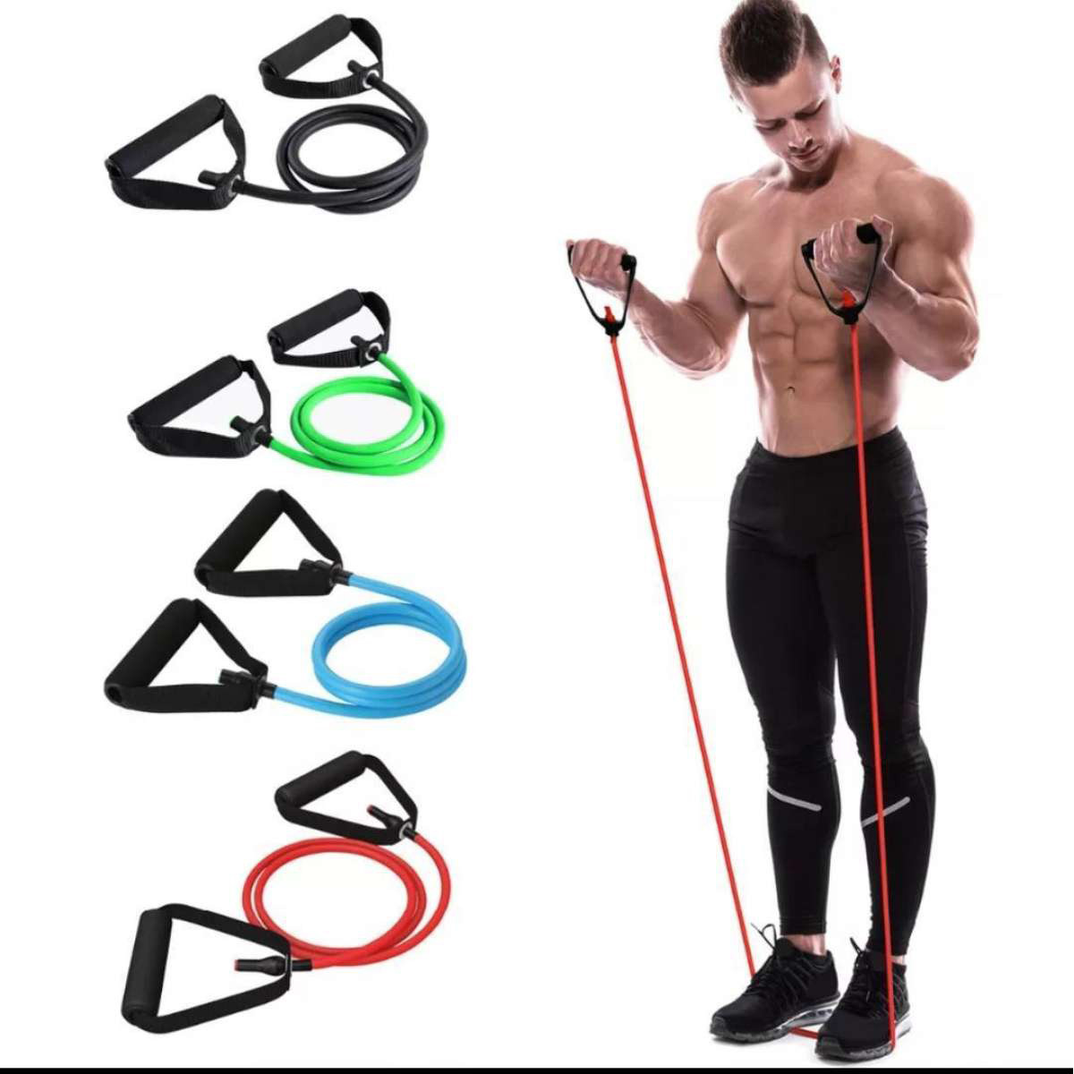 120cm Yoga Pull Rope Elastic Resistance Bands Fitness Workout Exercise Tubes Practical Training Rubber Tensile Expander