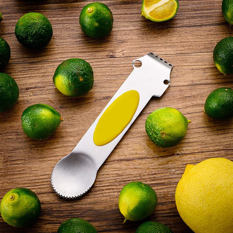 Multifunction Cheese Grater Lemon Peeler Skin Mover Peel Zester Stainless Steel Blade for Lemon Ginger Citrus Fruits