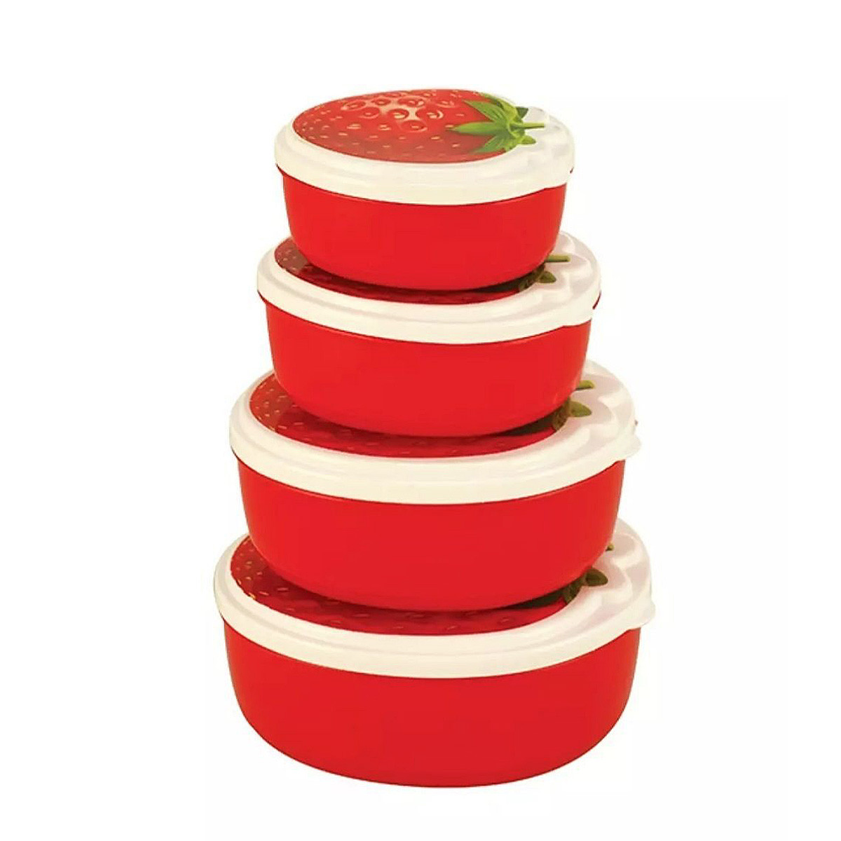 Strawberry Tiffin Box Set - 4 Pieces