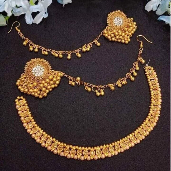 Good Looking new style Necklace + Payel set for Girls