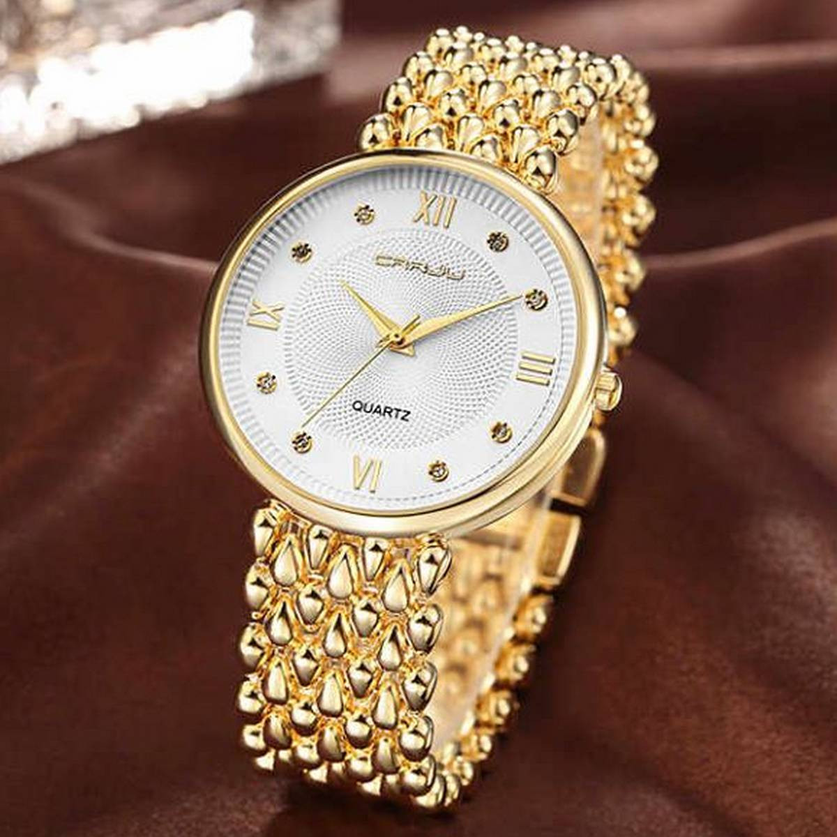 Stainless Steel Casual Quartz Watch for Women