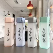 Colorful water bottle eco friendly frosted plastic sports pentagon shaped water bottle 550ml