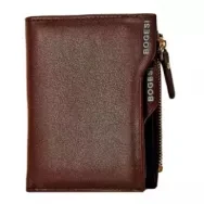 Luxury Portfolio Designer Famous Brand Bogesi Perse Short Men Wallet Coin Purse Male Leather Money Bag.