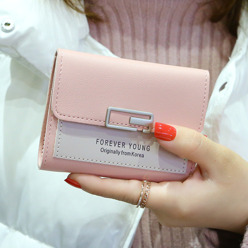 Pink Color latest Fashion And Design PU leather Cute Wallet for girl custom ladies Embroidered Purse