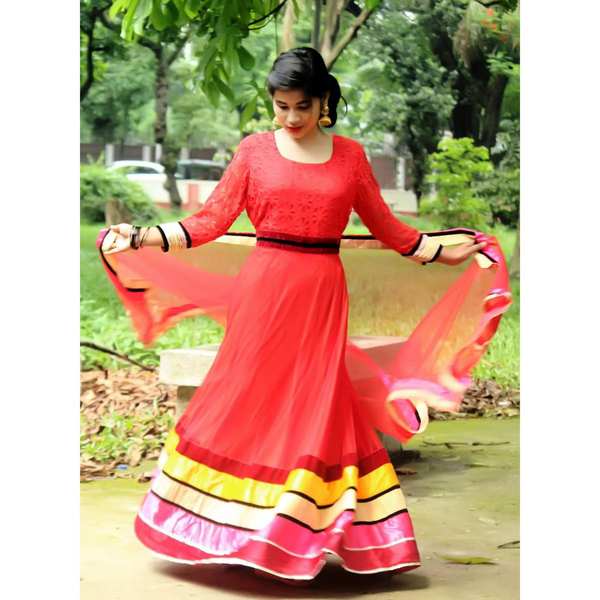 Girl & Women gown for #women stitched 3 Pis