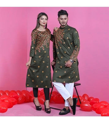 Men's & Women's Couple Panjabi & Kameez Combo