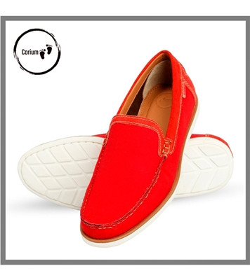 Men's Moccasin Shoe Orange