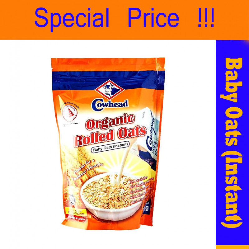 Cowhead Organic Baby Rolled Oats (Instant) - 500g