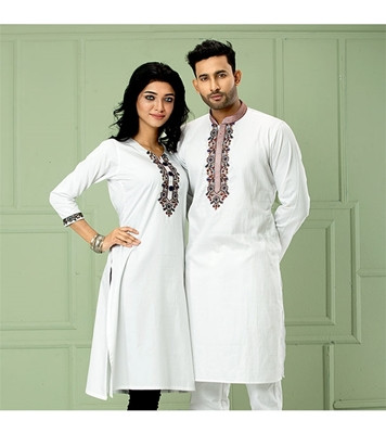 Men's & Women's Couple Panjabi & Kameez Combo