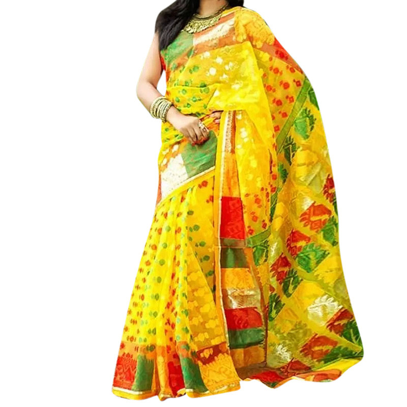 Tangail Special Jamdanee Saree for Women with Blouse Piece